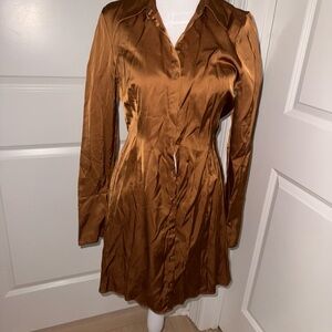 Abercrombie & Fitch Brown Long Sleeve Dress